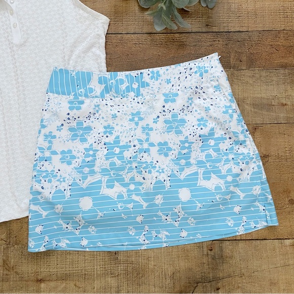 ADIDAS ClimaCool Blue White Floral GOLF SKORT - Picture 2 of 9